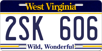 WV license plate 2SK606