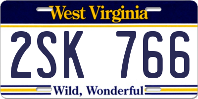 WV license plate 2SK766