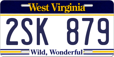 WV license plate 2SK879