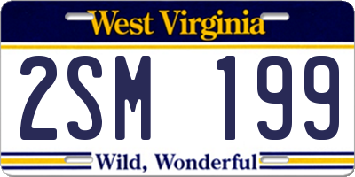 WV license plate 2SM199