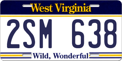 WV license plate 2SM638