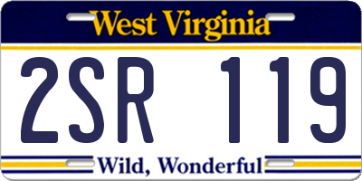 WV license plate 2SR119
