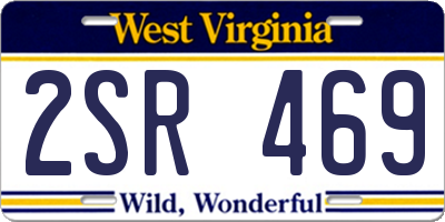 WV license plate 2SR469
