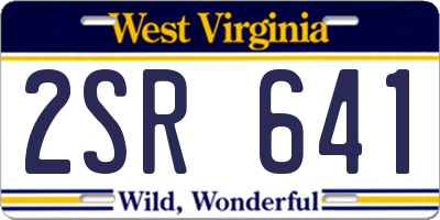 WV license plate 2SR641