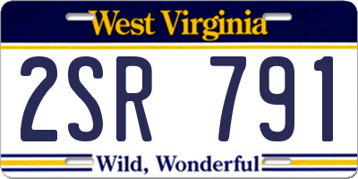 WV license plate 2SR791