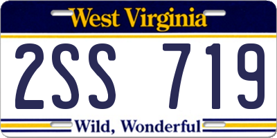 WV license plate 2SS719