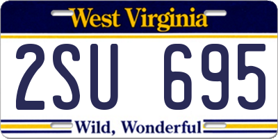 WV license plate 2SU695