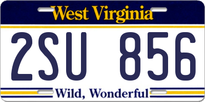 WV license plate 2SU856