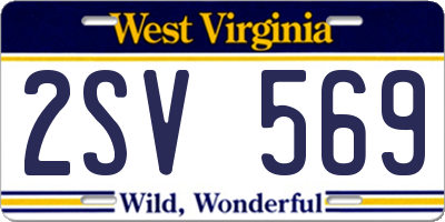 WV license plate 2SV569
