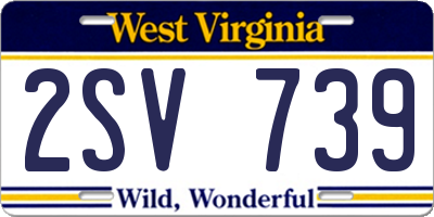 WV license plate 2SV739