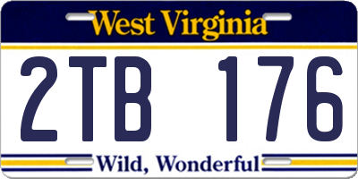 WV license plate 2TB176
