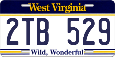 WV license plate 2TB529
