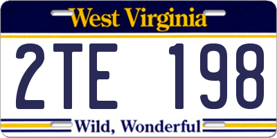 WV license plate 2TE198