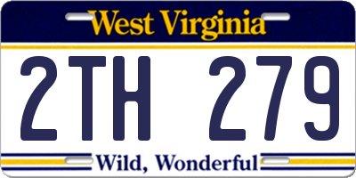 WV license plate 2TH279