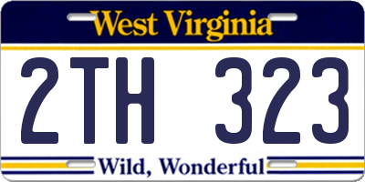 WV license plate 2TH323