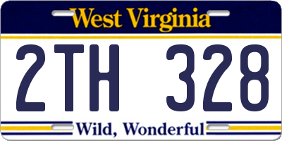 WV license plate 2TH328