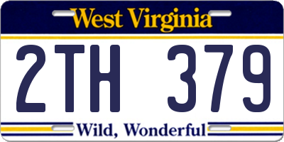 WV license plate 2TH379