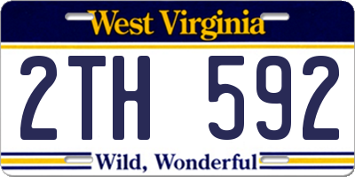 WV license plate 2TH592
