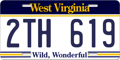 WV license plate 2TH619