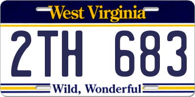 WV license plate 2TH683