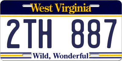 WV license plate 2TH887