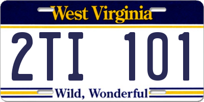 WV license plate 2TI101