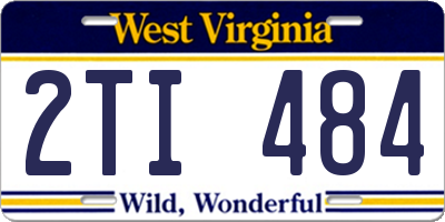 WV license plate 2TI484