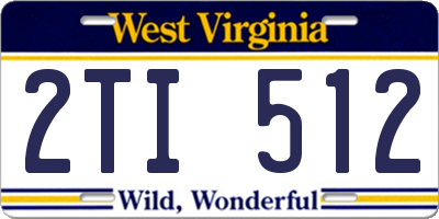 WV license plate 2TI512