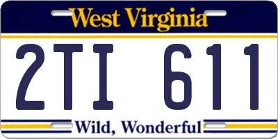 WV license plate 2TI611