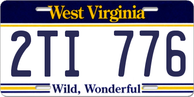 WV license plate 2TI776