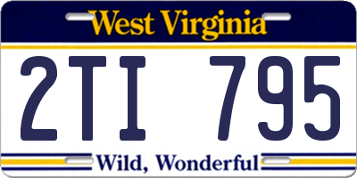 WV license plate 2TI795