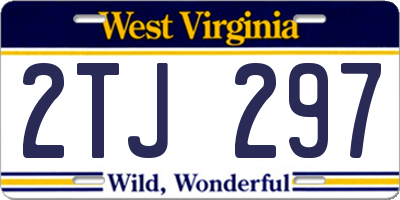WV license plate 2TJ297