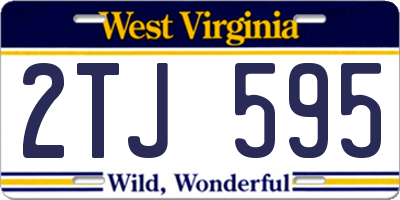 WV license plate 2TJ595