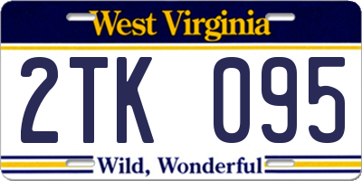 WV license plate 2TK095