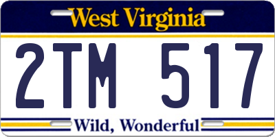 WV license plate 2TM517