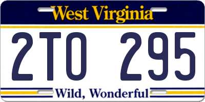WV license plate 2TO295