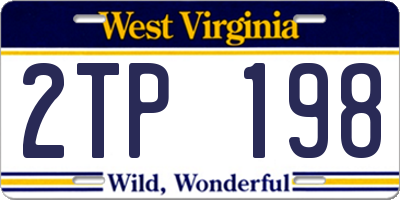 WV license plate 2TP198