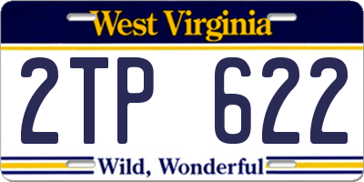 WV license plate 2TP622