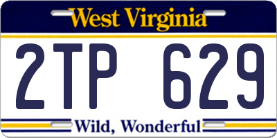 WV license plate 2TP629