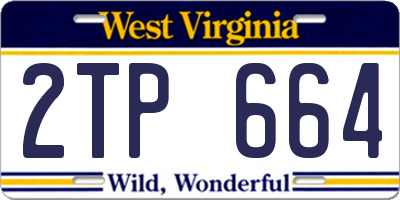 WV license plate 2TP664