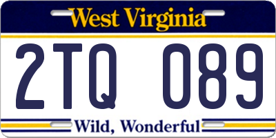 WV license plate 2TQ089