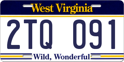 WV license plate 2TQ091