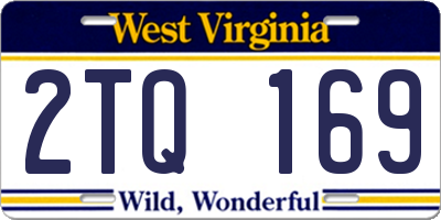 WV license plate 2TQ169