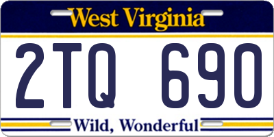 WV license plate 2TQ690