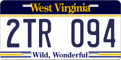 WV license plate 2TR094