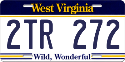 WV license plate 2TR272