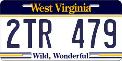 WV license plate 2TR479