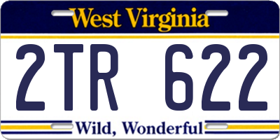 WV license plate 2TR622