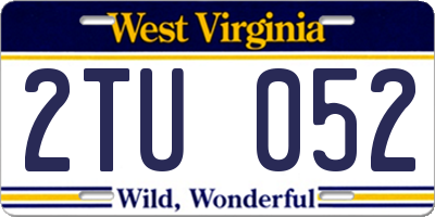 WV license plate 2TU052