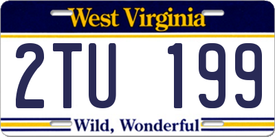 WV license plate 2TU199